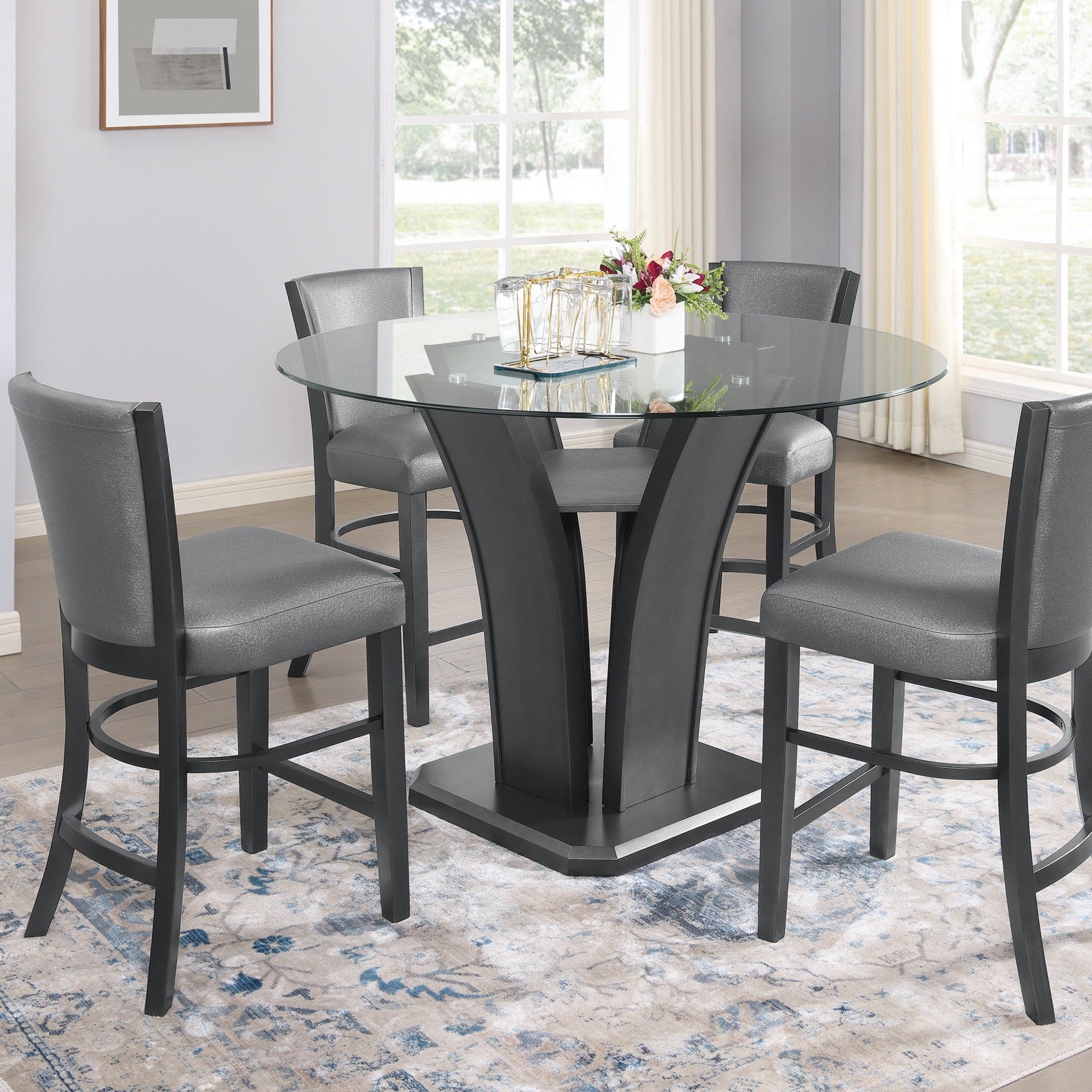 Amelia 5 Piece Counter Height Dining Set