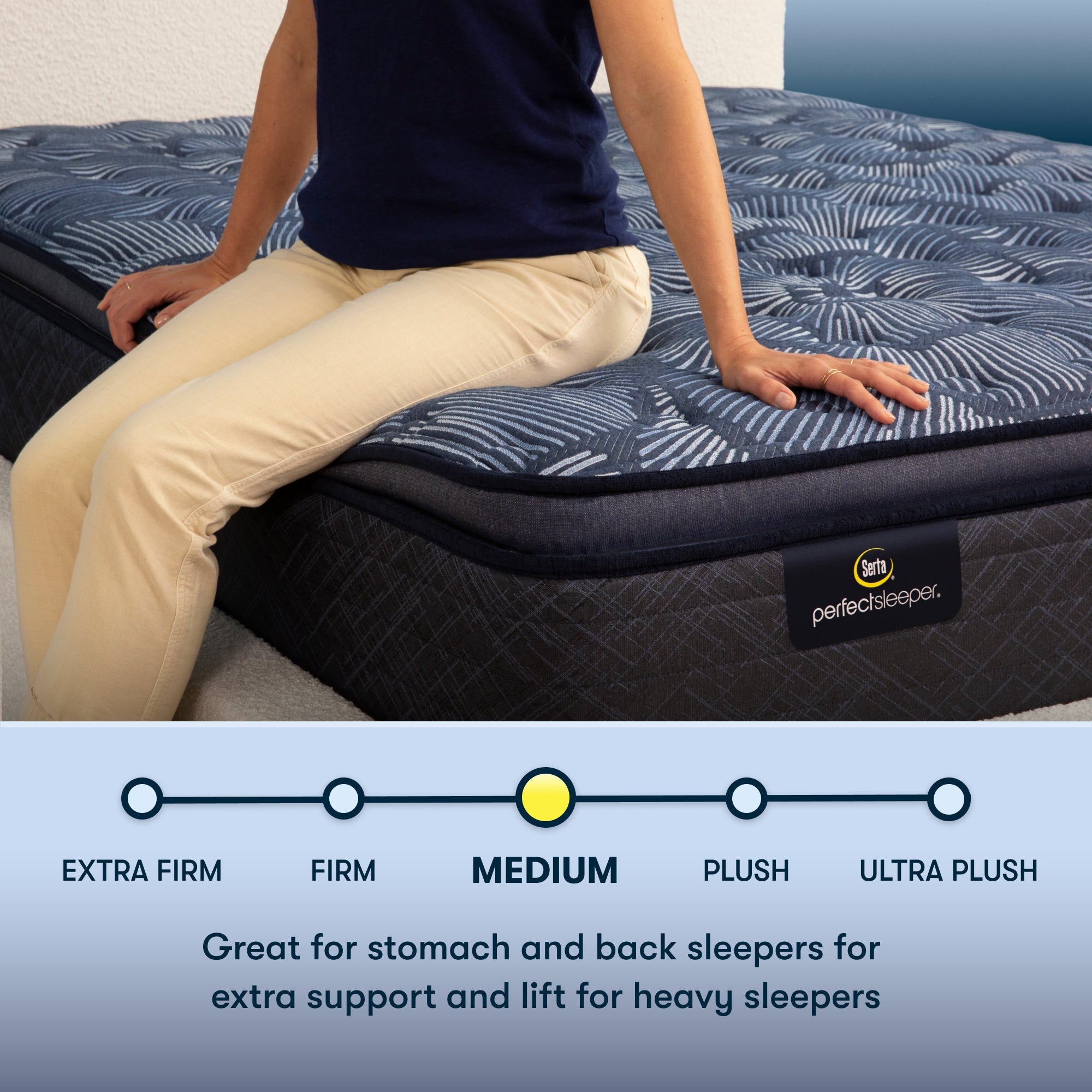 Serta Perfect Sleeper Cobalt Calm Medium Pillow Top Full Mattress