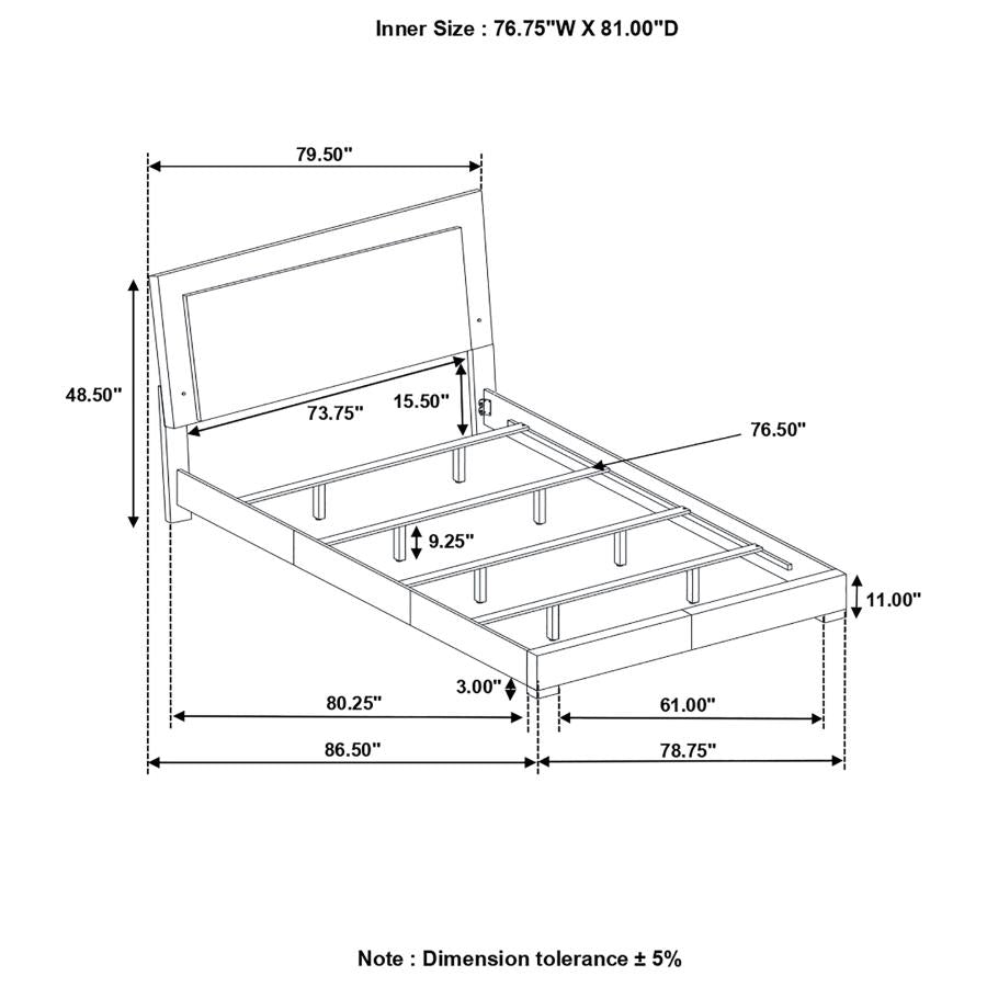 Felicity King Bed w/ LED Light