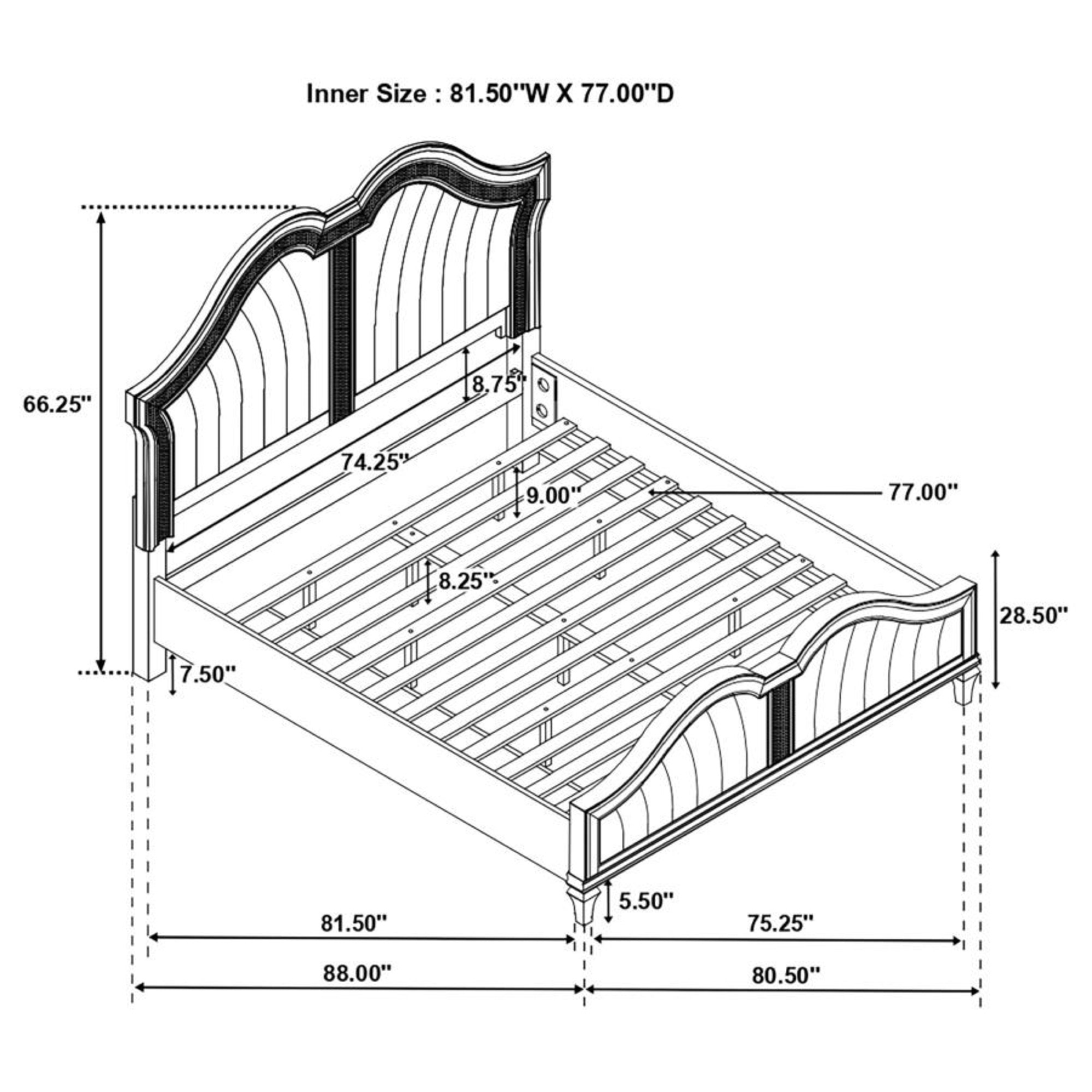 Evangeline King Upholstered Bed