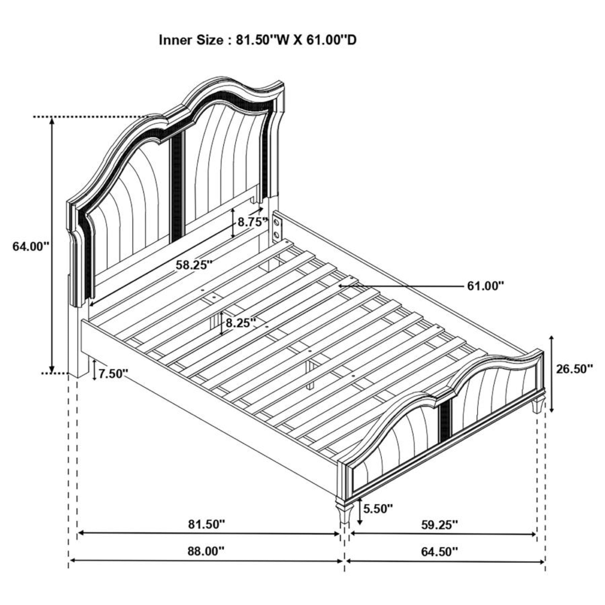 Evangeline Queen Upholstered Bed