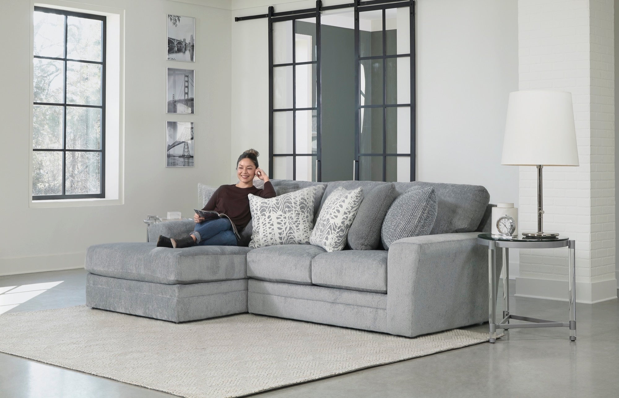 Glacier 2 Piece Sectional with Comfort Coil Seating