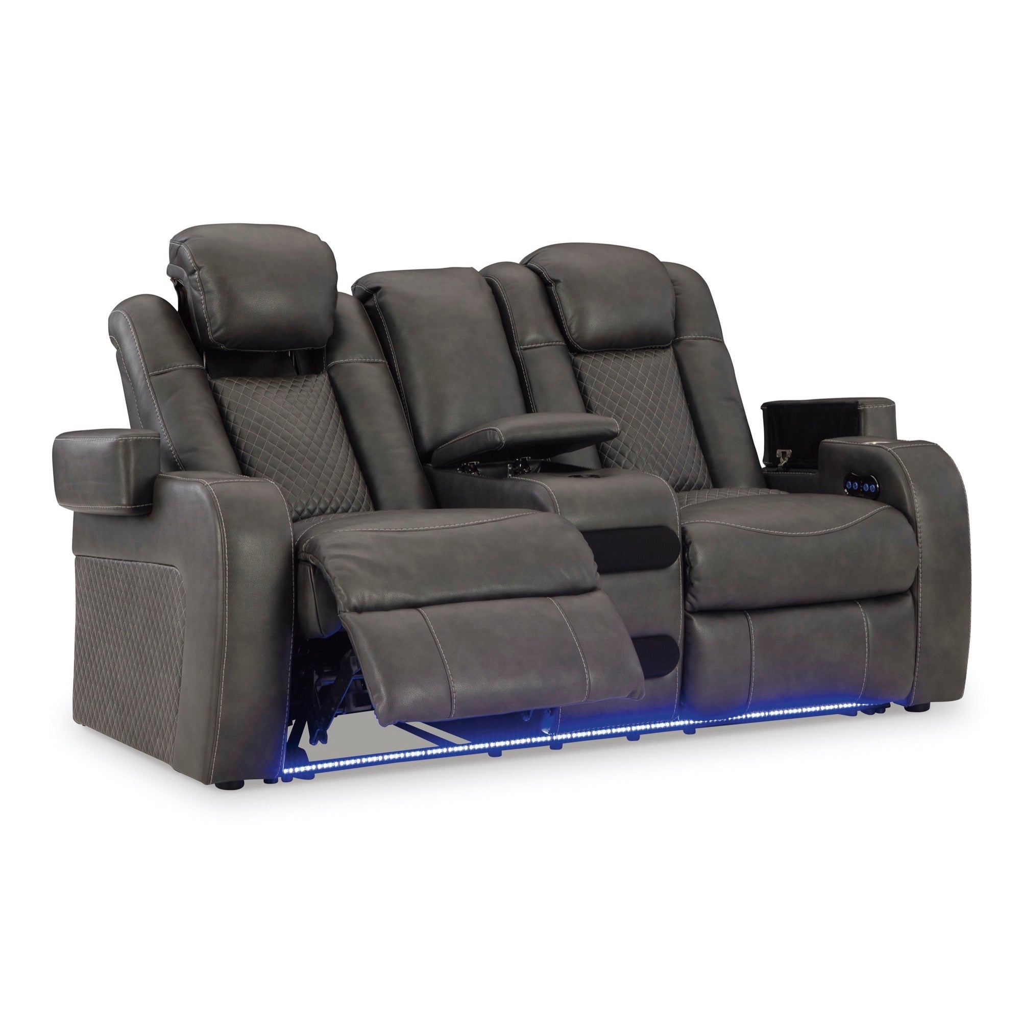 Fyne-Dyme Power Reclining Loveseat with Console