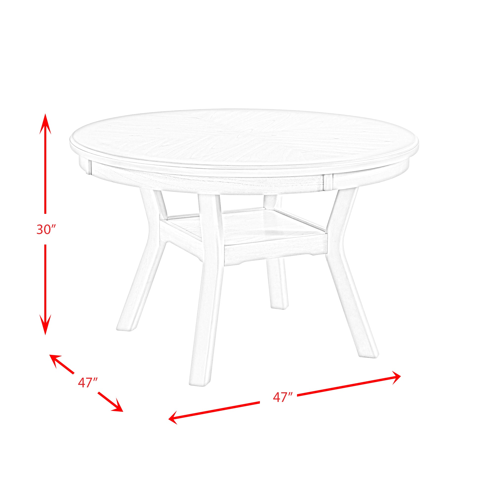 Amherst White 5 Piece Dining Set