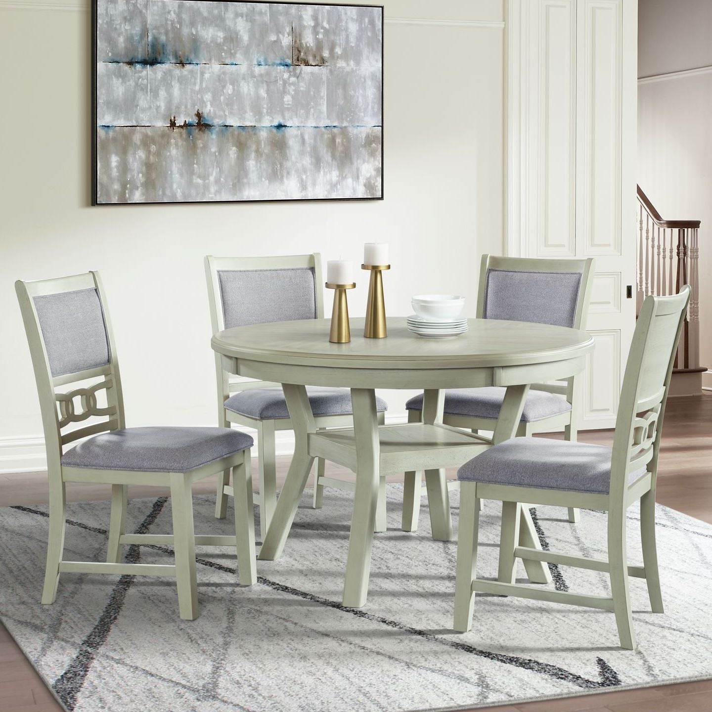 Amherst White 5 Piece Dining Set