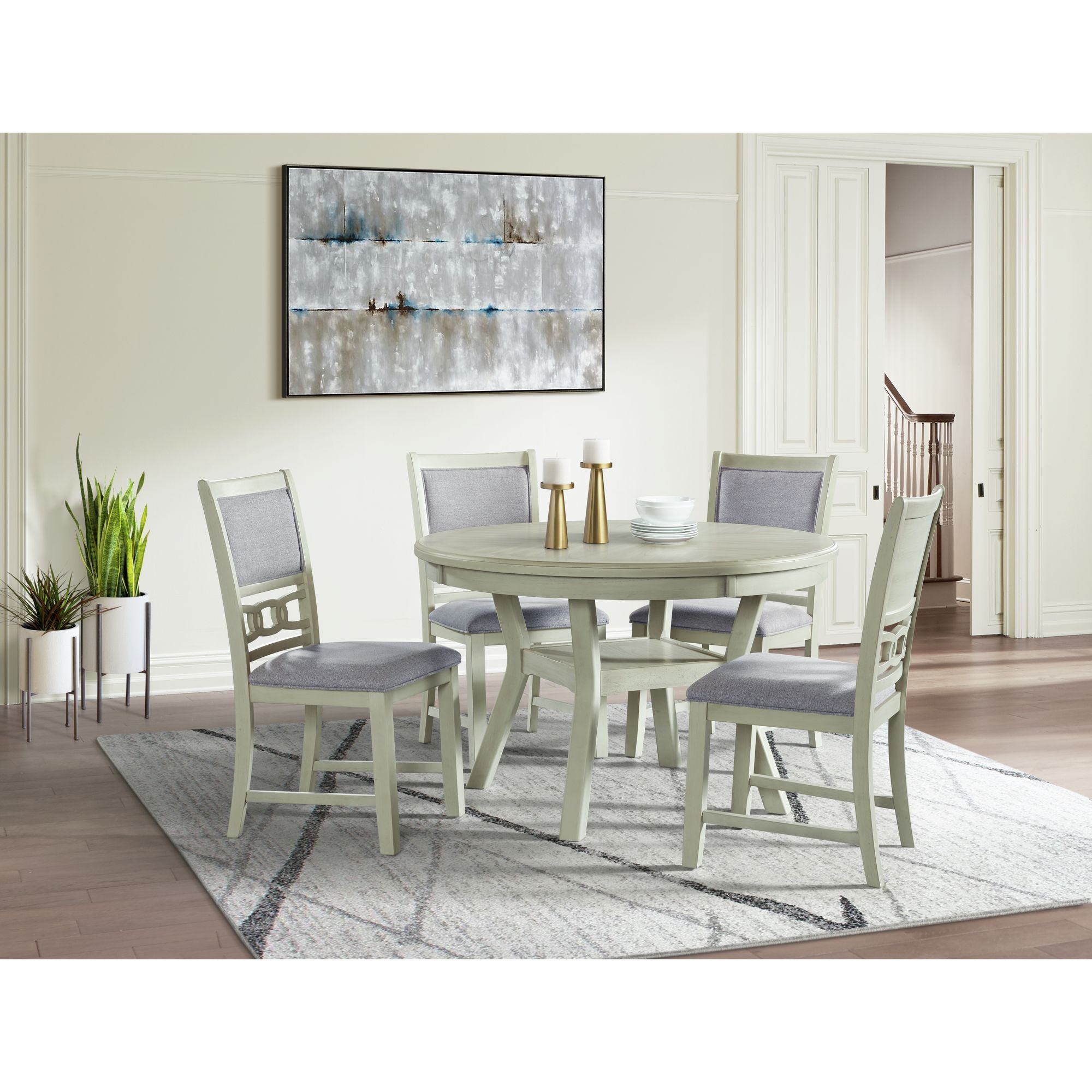 Amherst White 5 Piece Dining Set