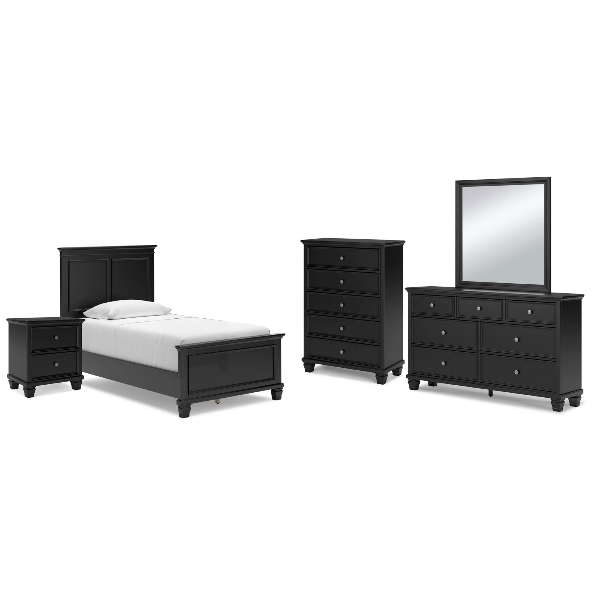 Lanolee Twin 5 Piece Bedroom Set