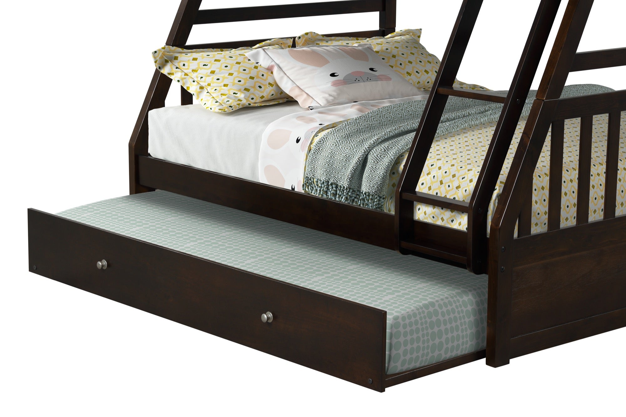 Lisbon Twin over Full Bunk Bed with Mattress Trundle