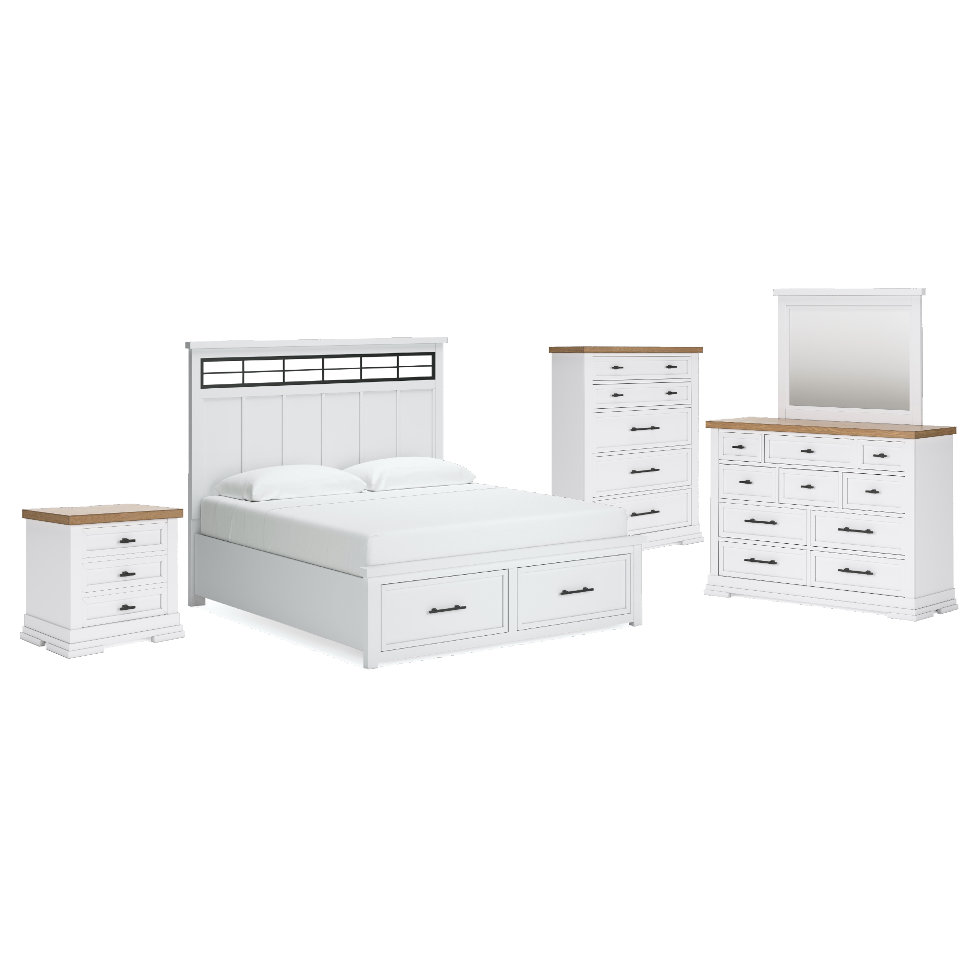 Asher King 5 Piece Bedroom Set