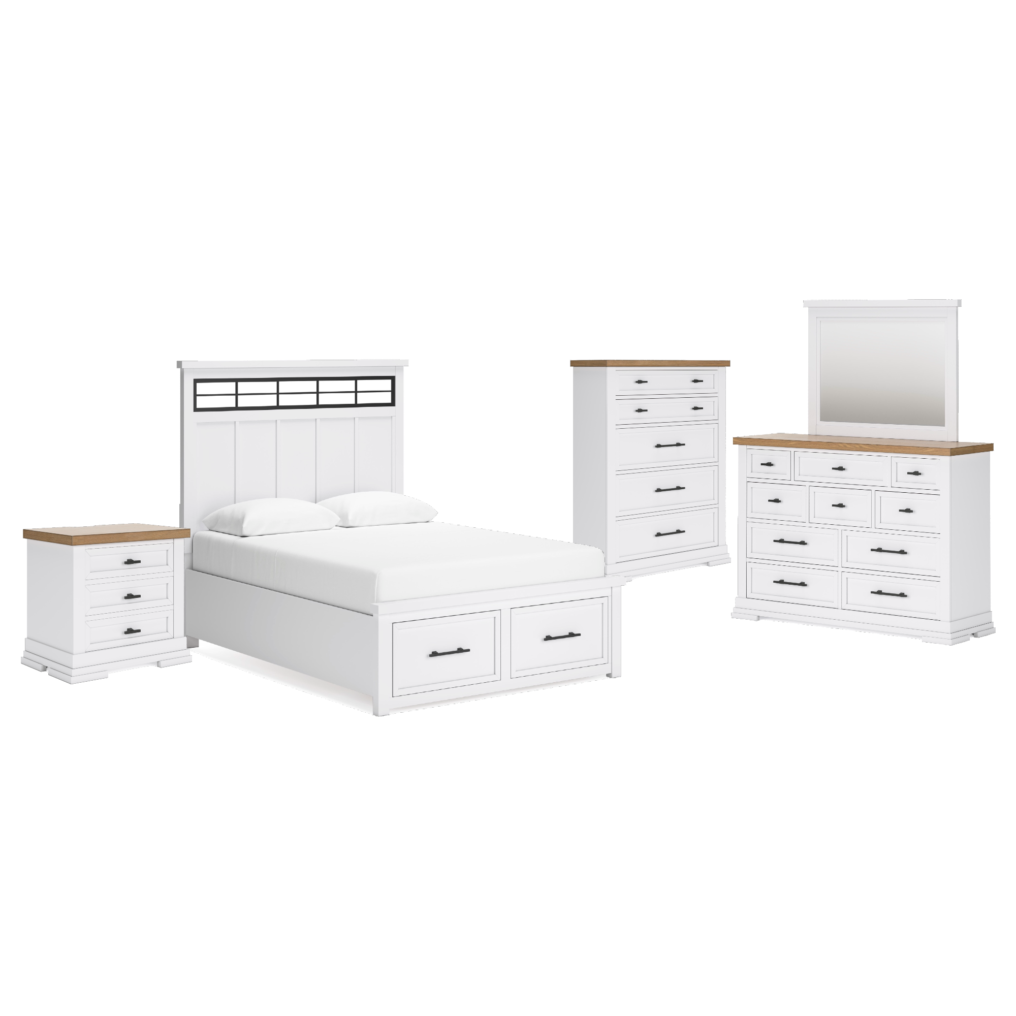 Asher Queen 5 Piece Bedroom Set