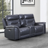 Bullard Power Reclining Leather Console Loveseat