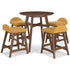 Lyncott 5 Piece Mustard Counter Height Dining Set