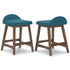 Lyncott Blue Counter Height Bar Stool (Set of 2)