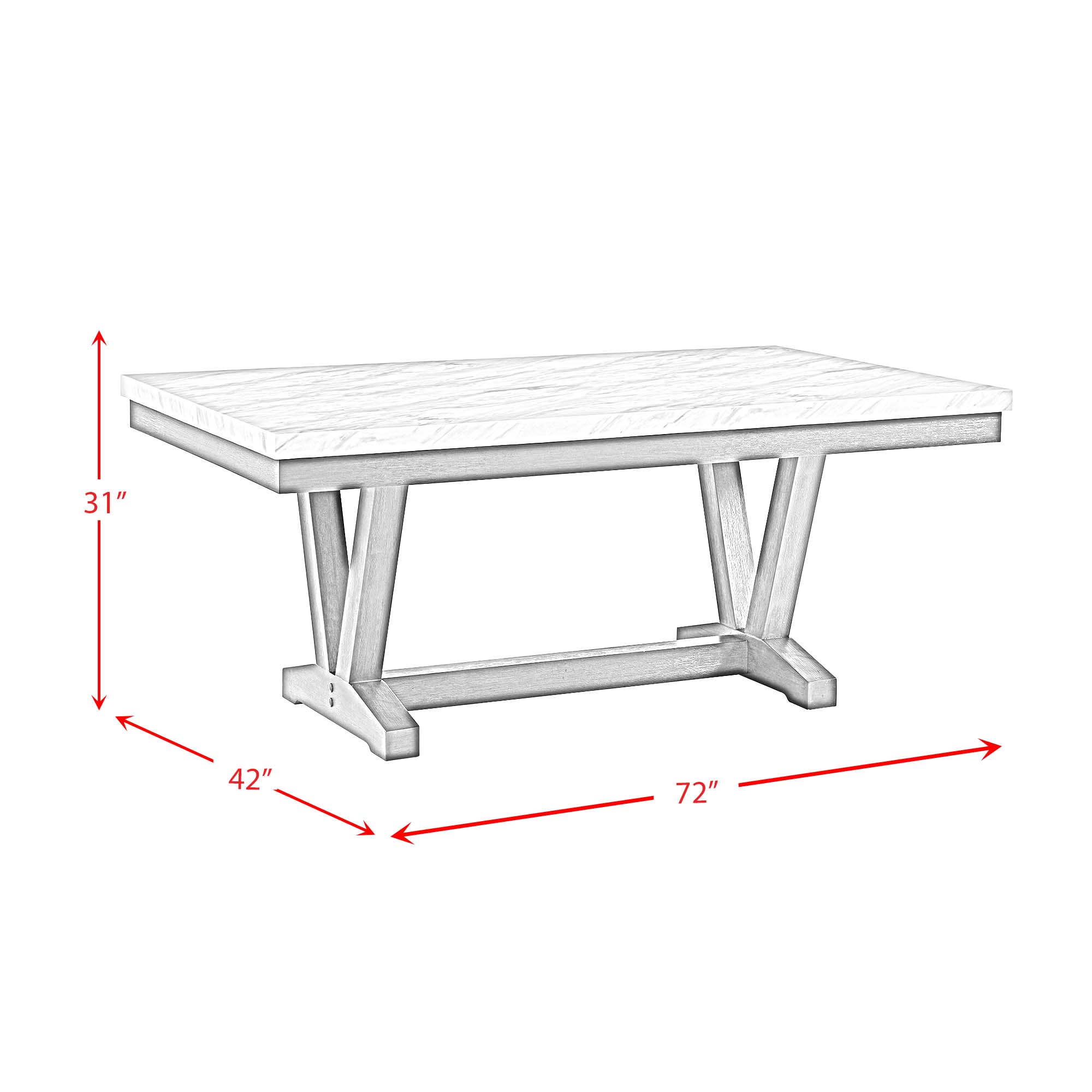 Everdeen Faux Marble Dining Table