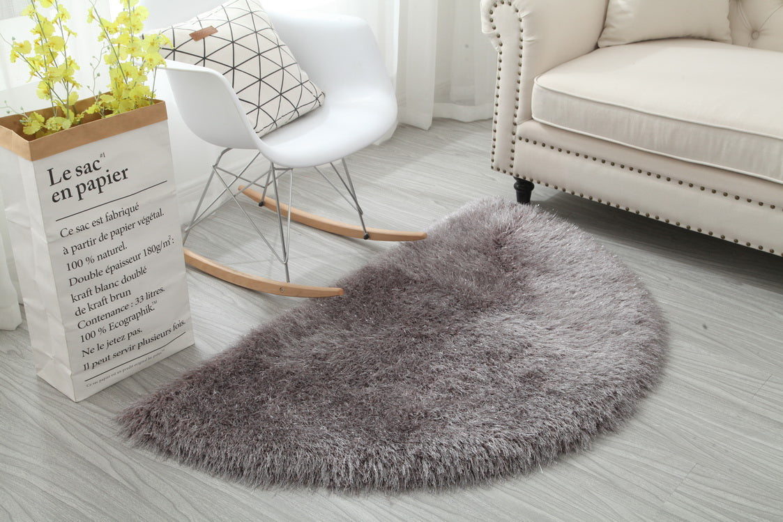 Manhattan Grey Half Moon Area Rug