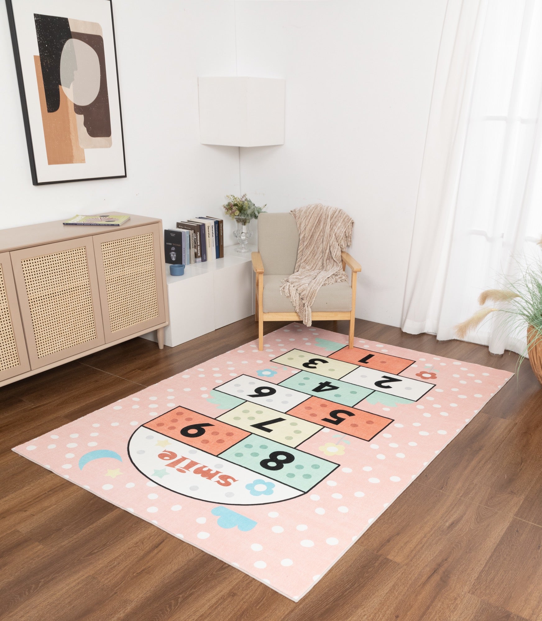 Kid Hopscotch 5x7 Area Rug