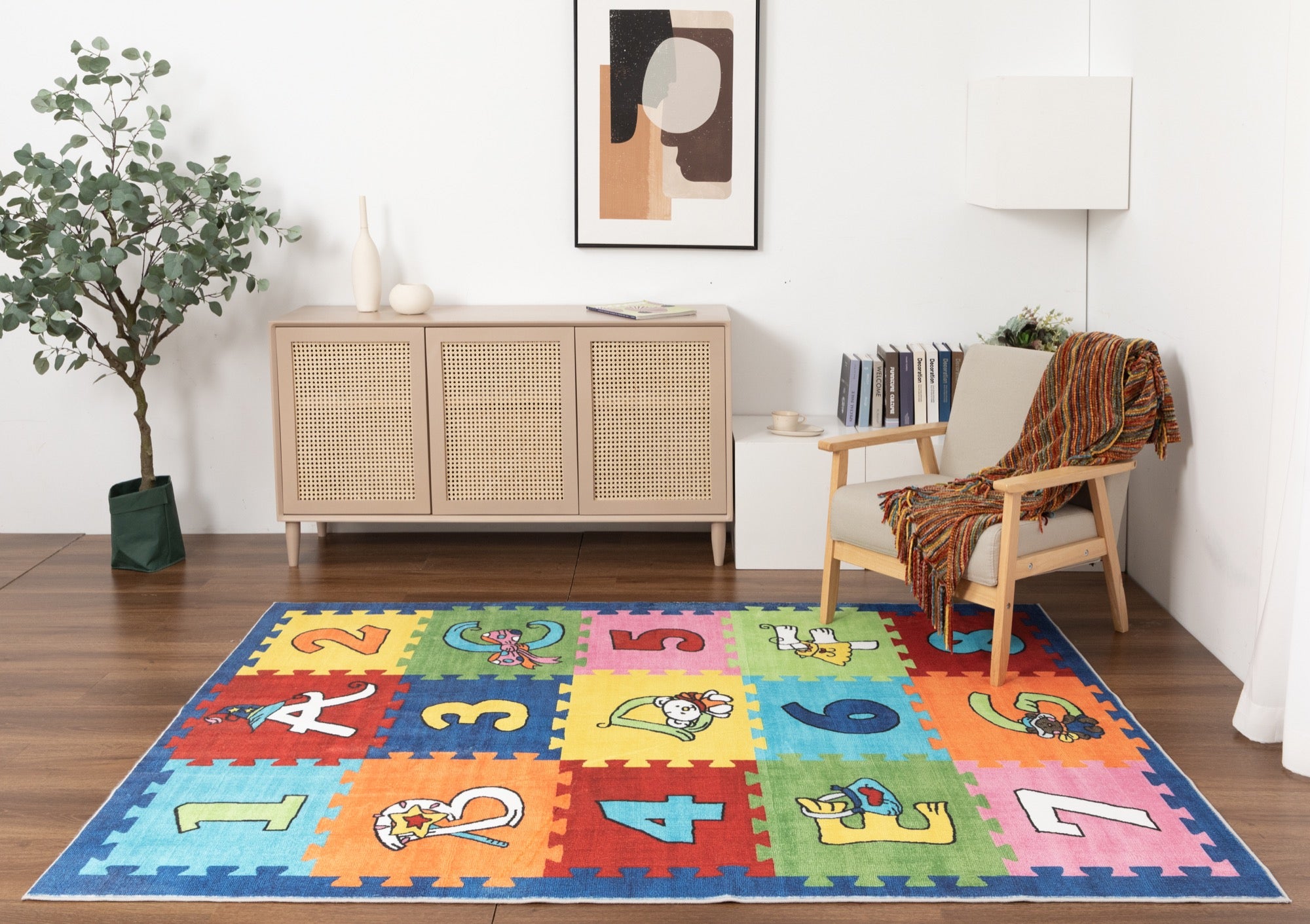 Kids Numbers 5x7 Area Rug