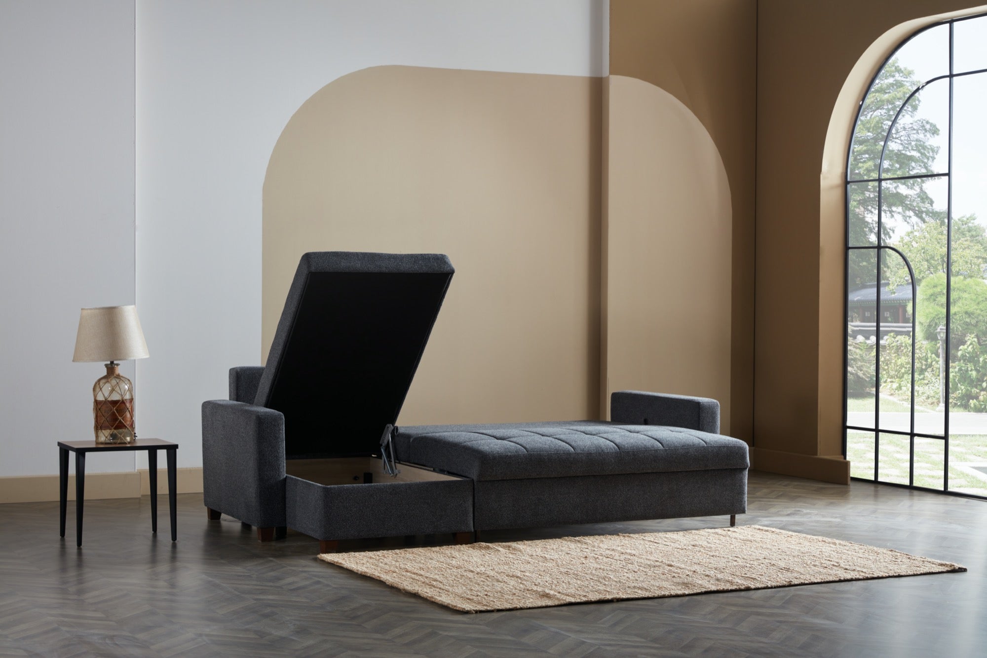 Mocca Media Sleeper Sectional