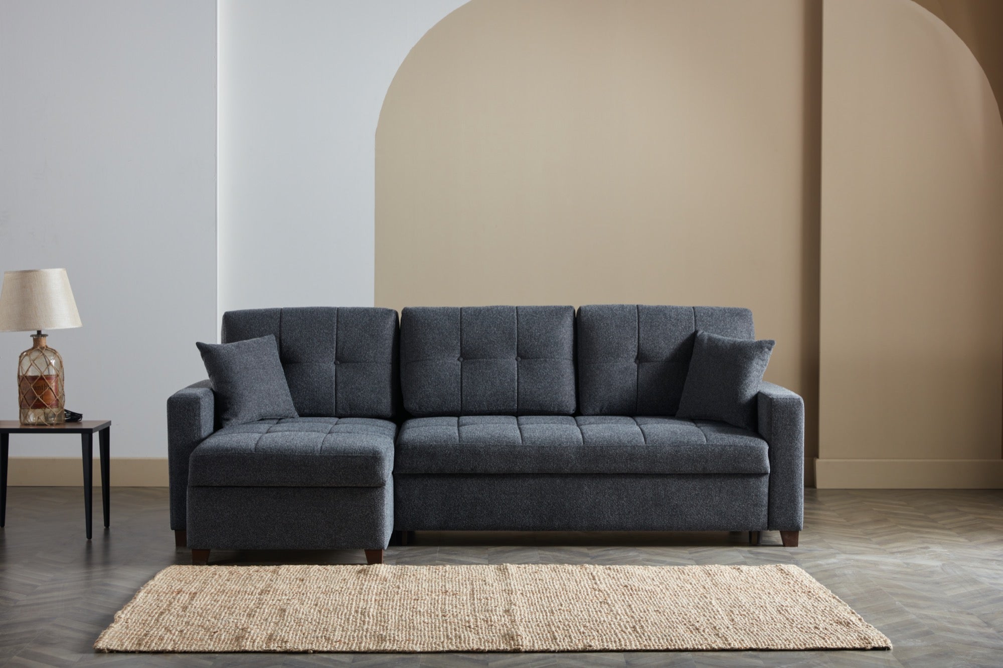 Mocca Media Sleeper Sectional