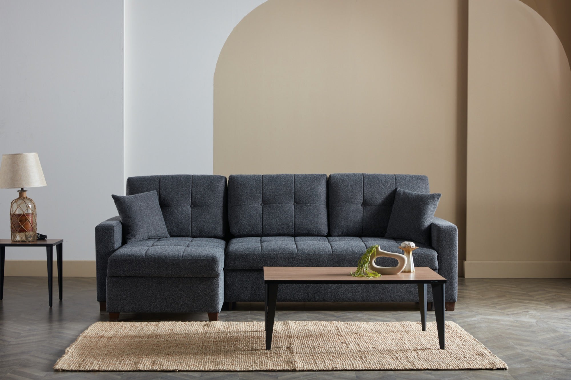 Mocca Media Sleeper Sectional