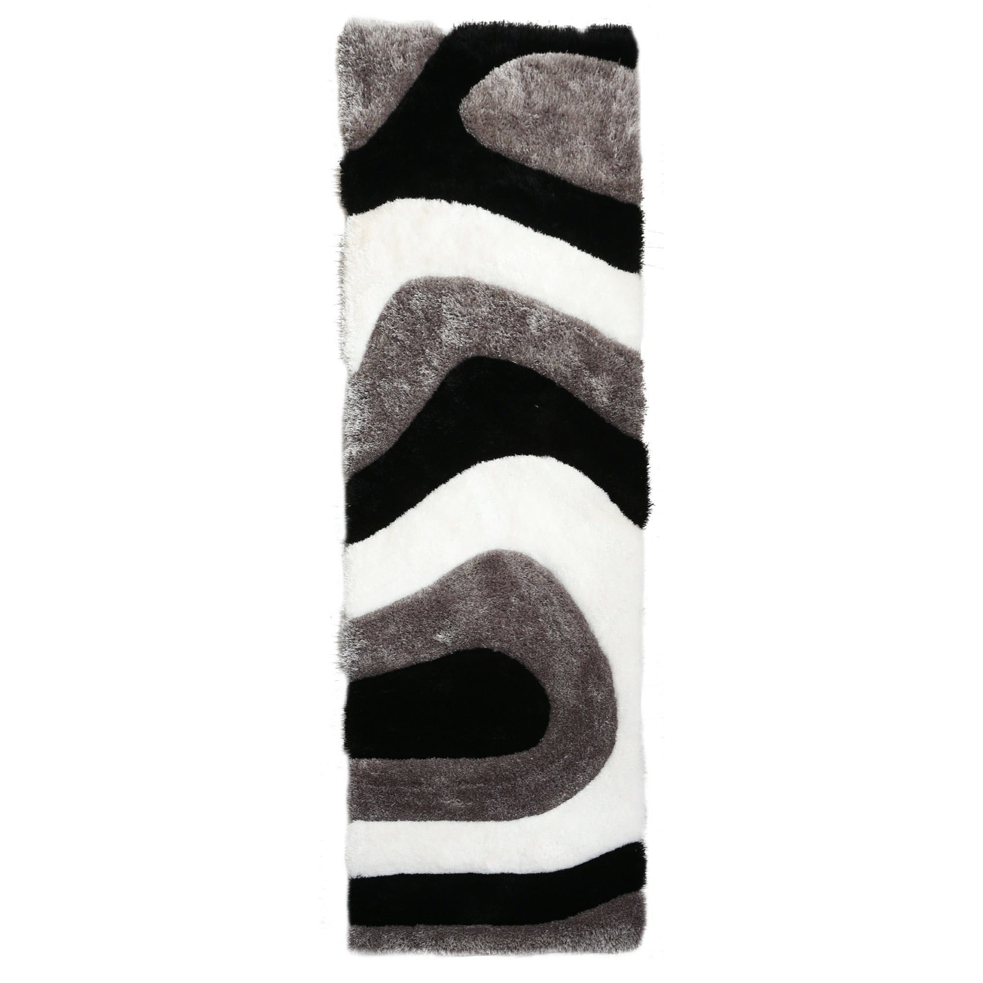 Mateos Shag Black/Grey/White Runner