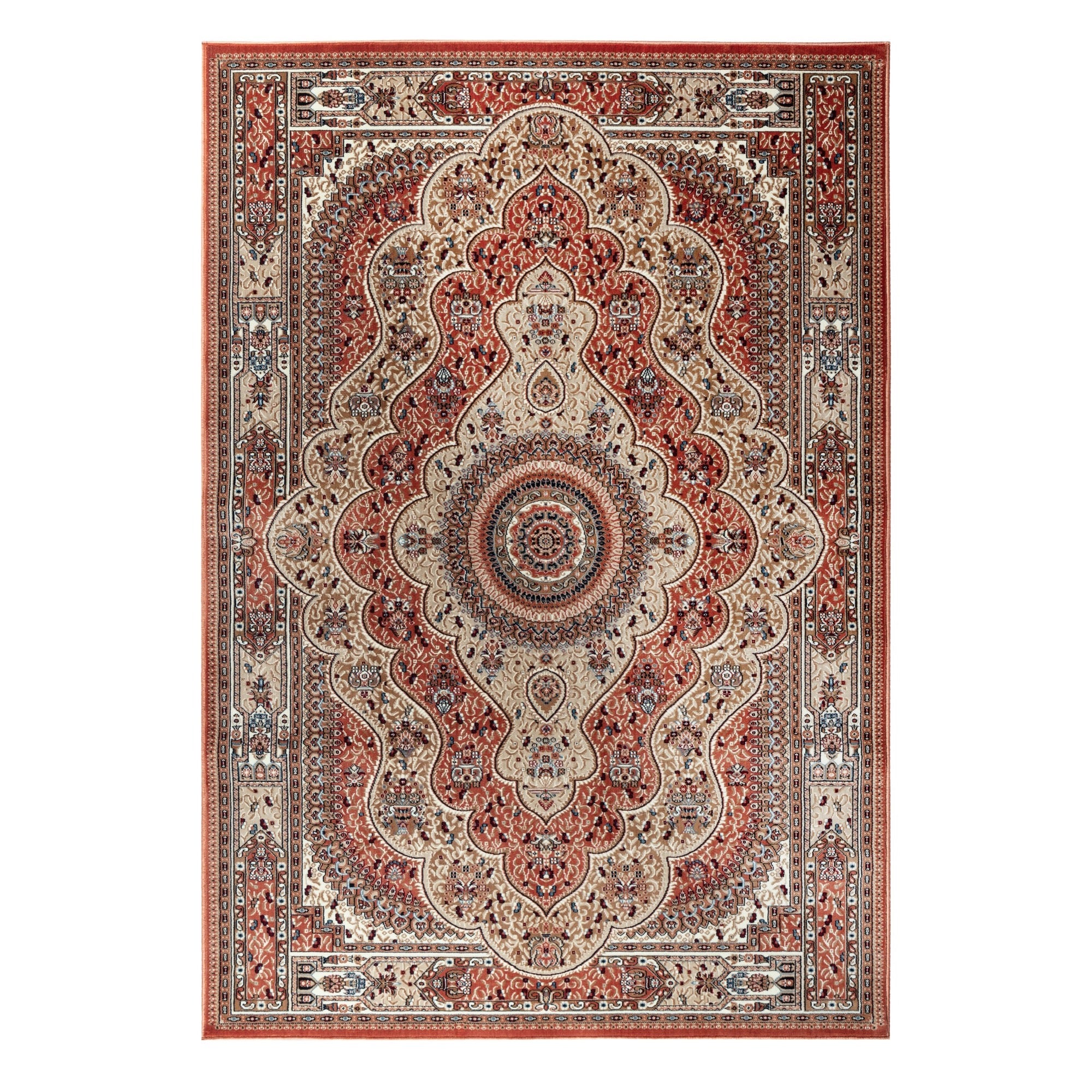 Prime Multi Color Orange 8x11 Area Rug