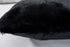 Faux Rabbit Fur Black Pillow