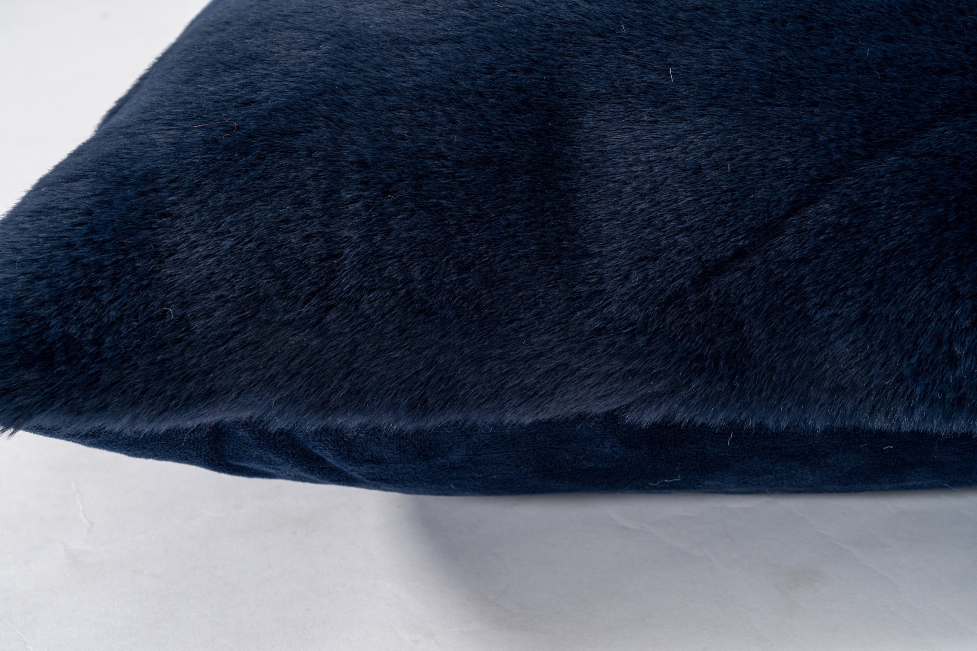 Faux Rabbit Fur Navy Pillow