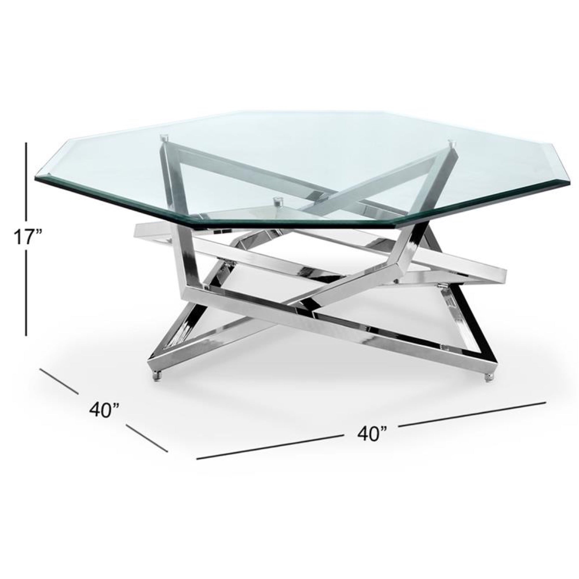 Lenox Octoganal cocktail Table