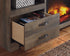 Trinell Glass/Stone Fireplace TV Stand