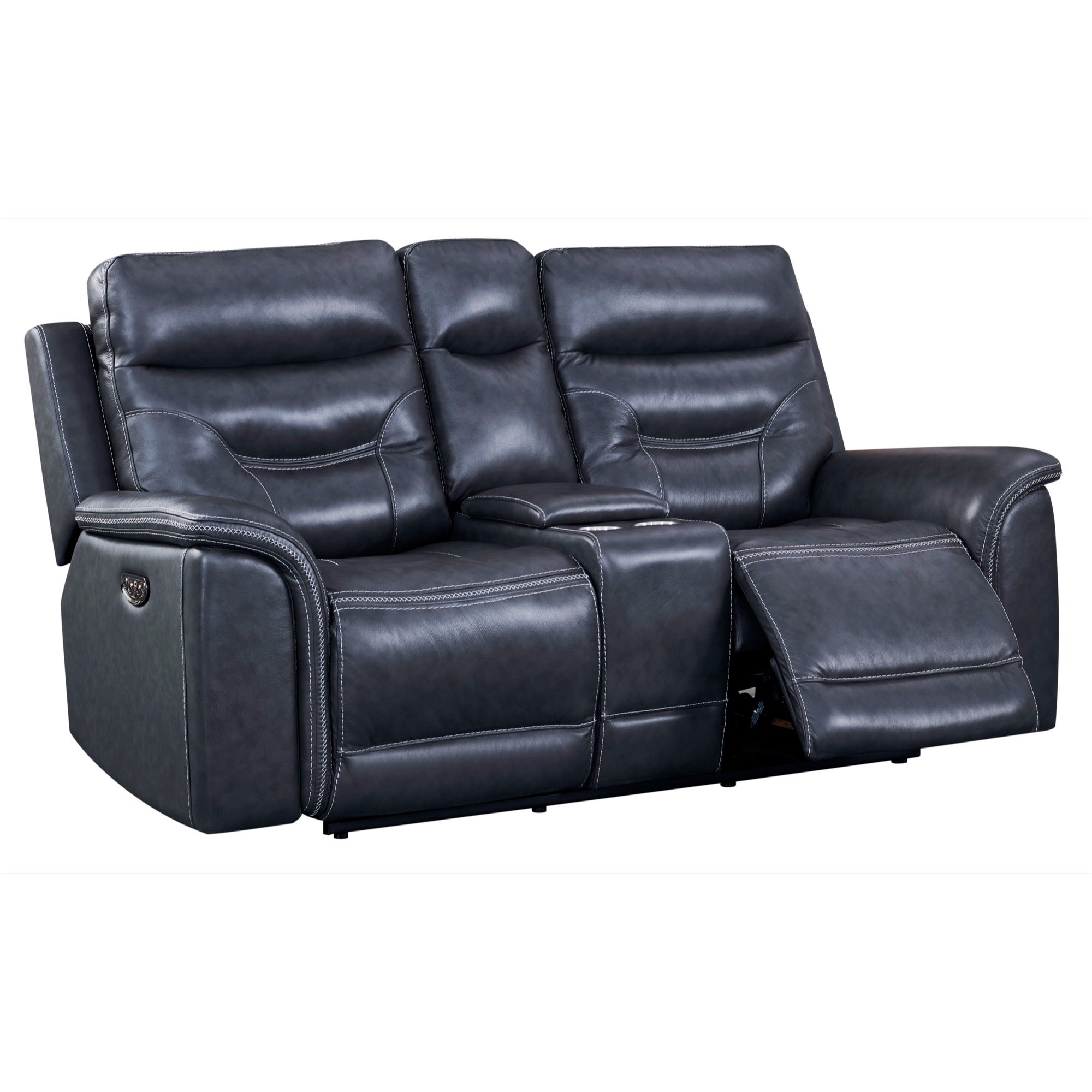 Bullard Power Reclining Leather Living Room Set