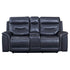 Bullard Power Reclining Leather Console Loveseat