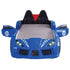 Trackster Kid's Blue Race Car Bed with LED Lights