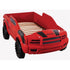 Roverton Kid's Red Pick Up Truck Bed with LED Lights