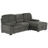 Tessaro Charcoal Sleeper Sectional w/ Popup Storage Chaise