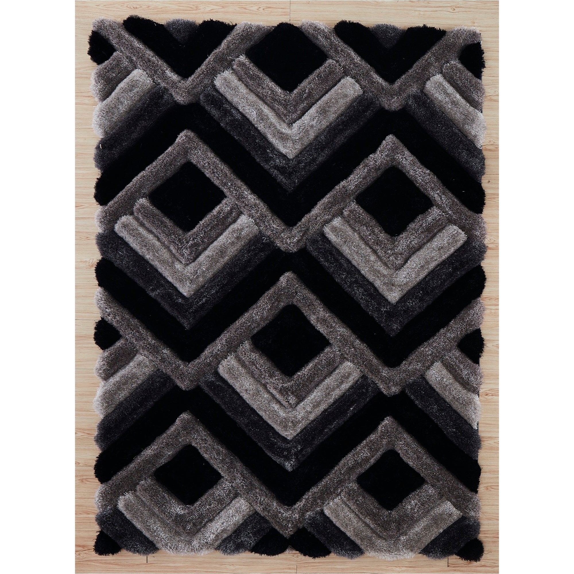 Mateos 5x7 Black/Grey Area Rug