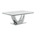 Kerwin Rectangle Faux Marble Top Dining Table White And Chrome