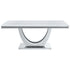 Kerwin Rectangle Faux Marble Top Dining Table White And Chrome