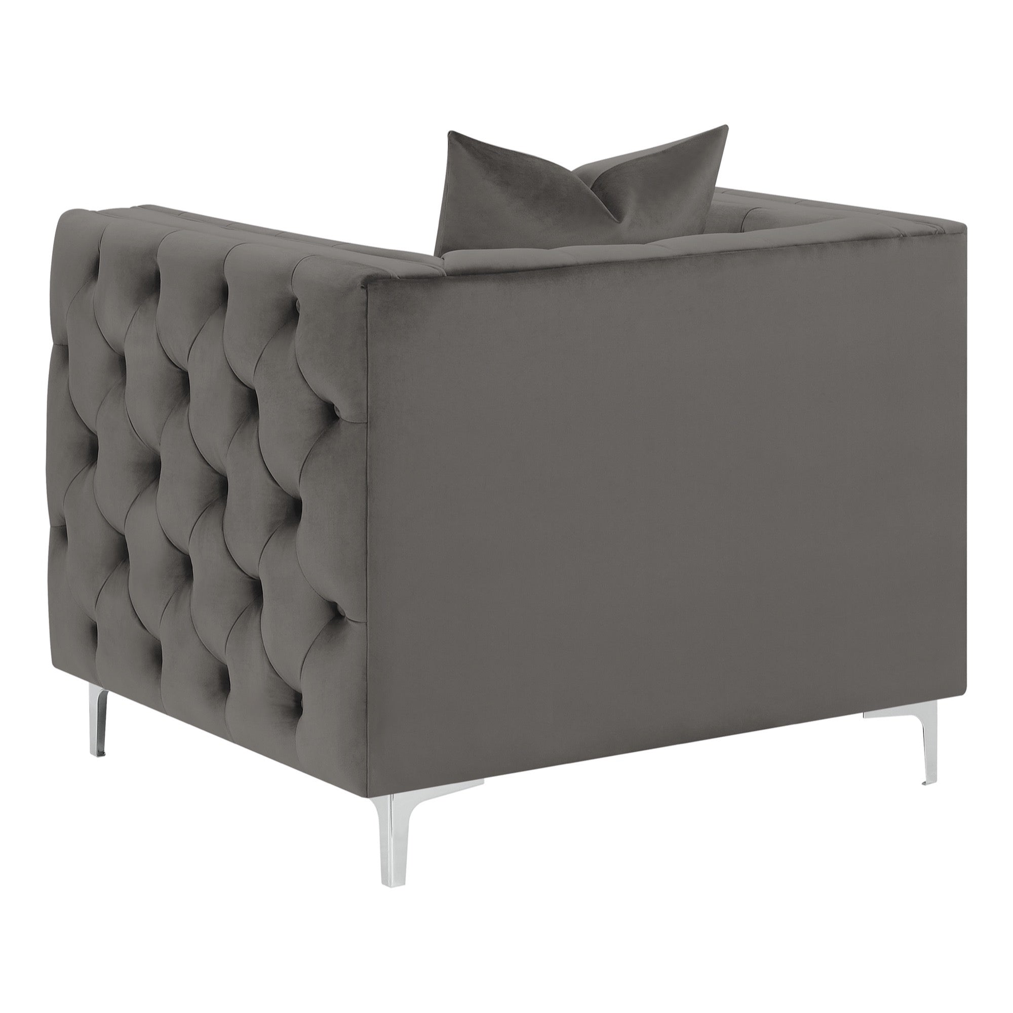 Phoebe Tufted Tuxedo Arms Chair Urban Bronze