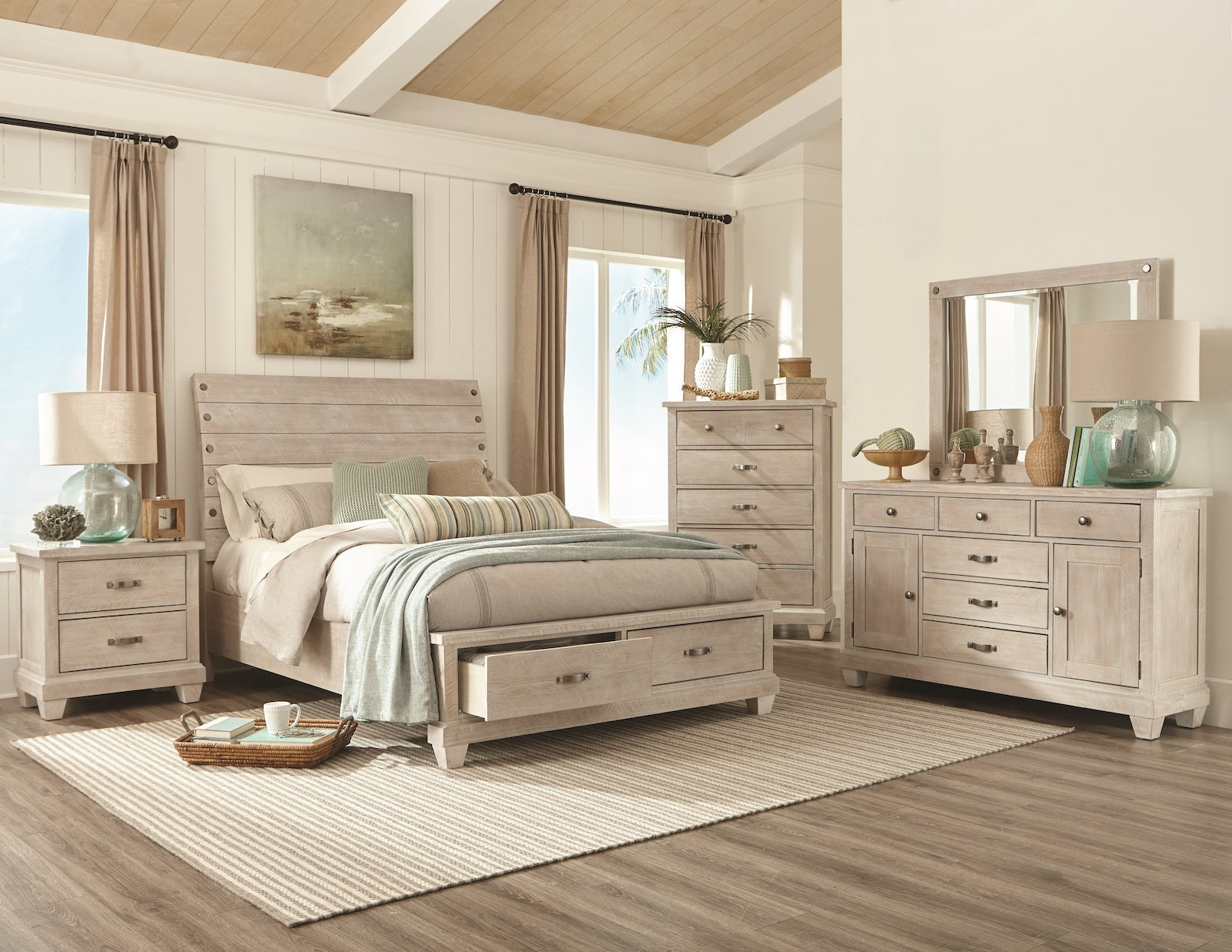 Olivia King 5 Piece Storage Bedroom Set