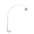 Krester Arched Floor Lamp Brushed Steel and Chrome