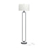 Drum Shade Floor Lamp White And Bronze