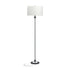 Drum Shade Floor Lamp White And Bronze