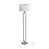 Drum Shade Floor Lamp White And Bronze