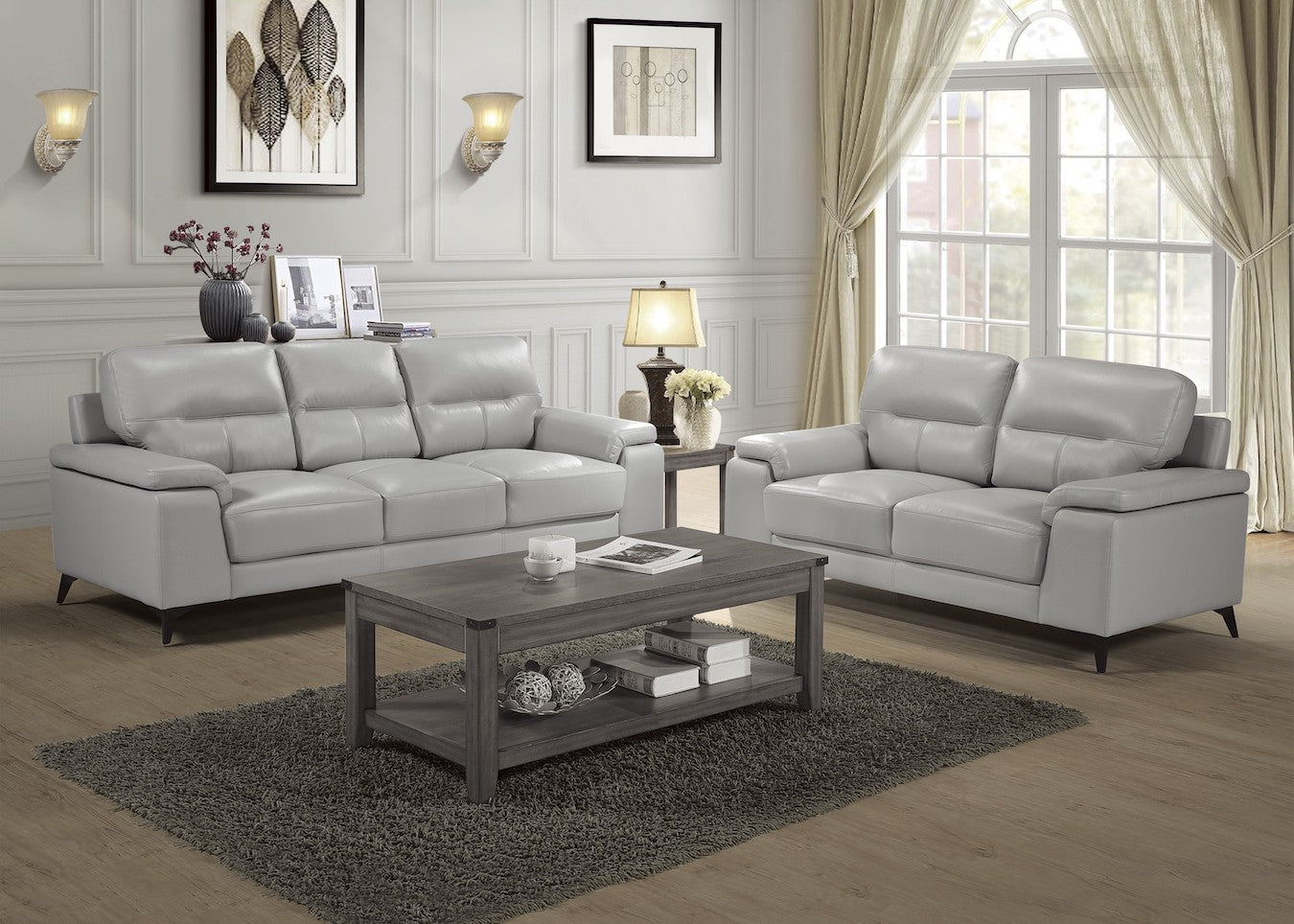 Mischa Leather Living Room Set