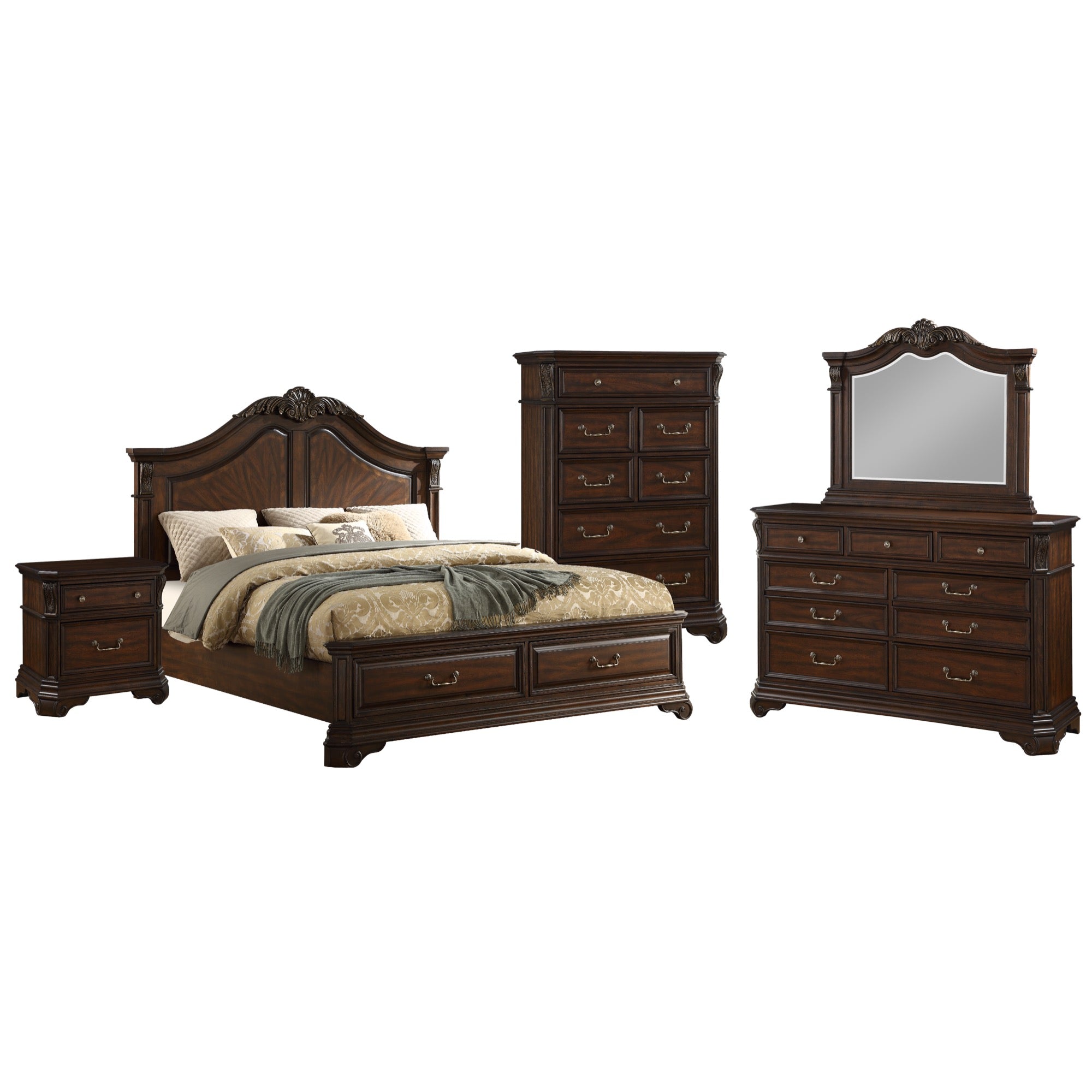 Lyla King 5 Piece Storage Bedroom Set