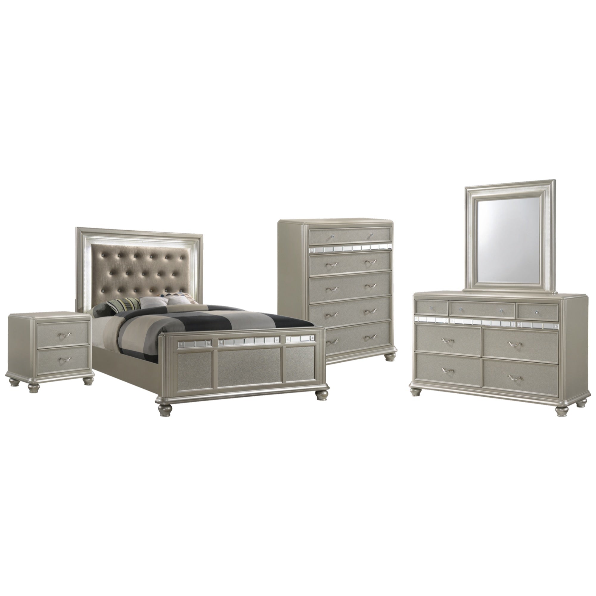 Kaleidoscope Queen 5 Piece Bedroom Set