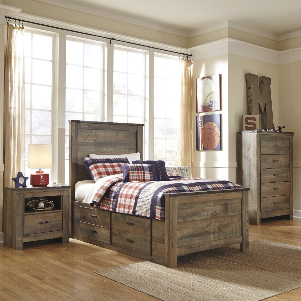 Trinell Panel Bed w/Storage, Kids Bedroom, Ashley Furniture - Adams Furniture