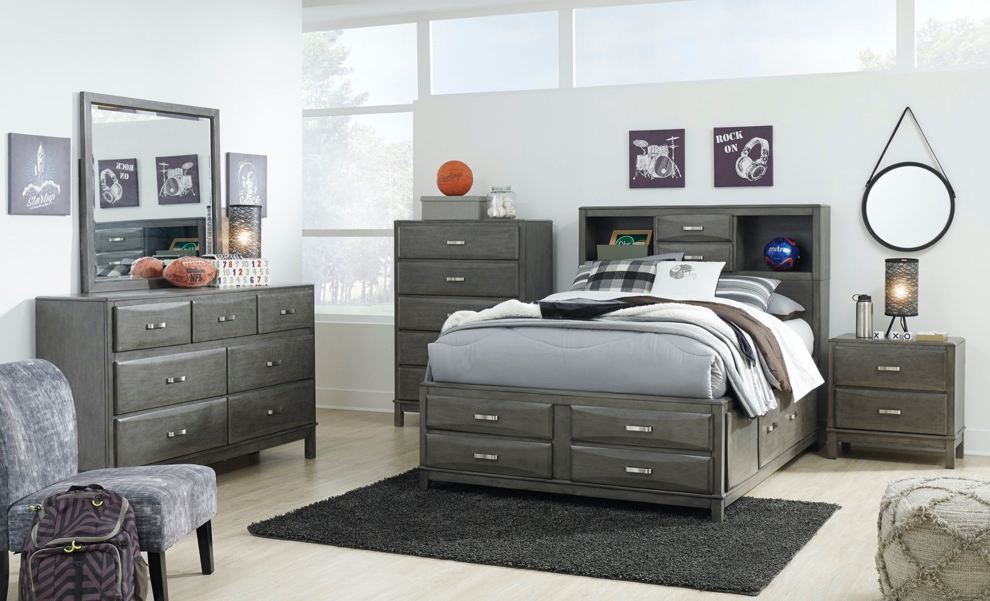 Caitbrook Full 5 Piece Storage Bedroom Set