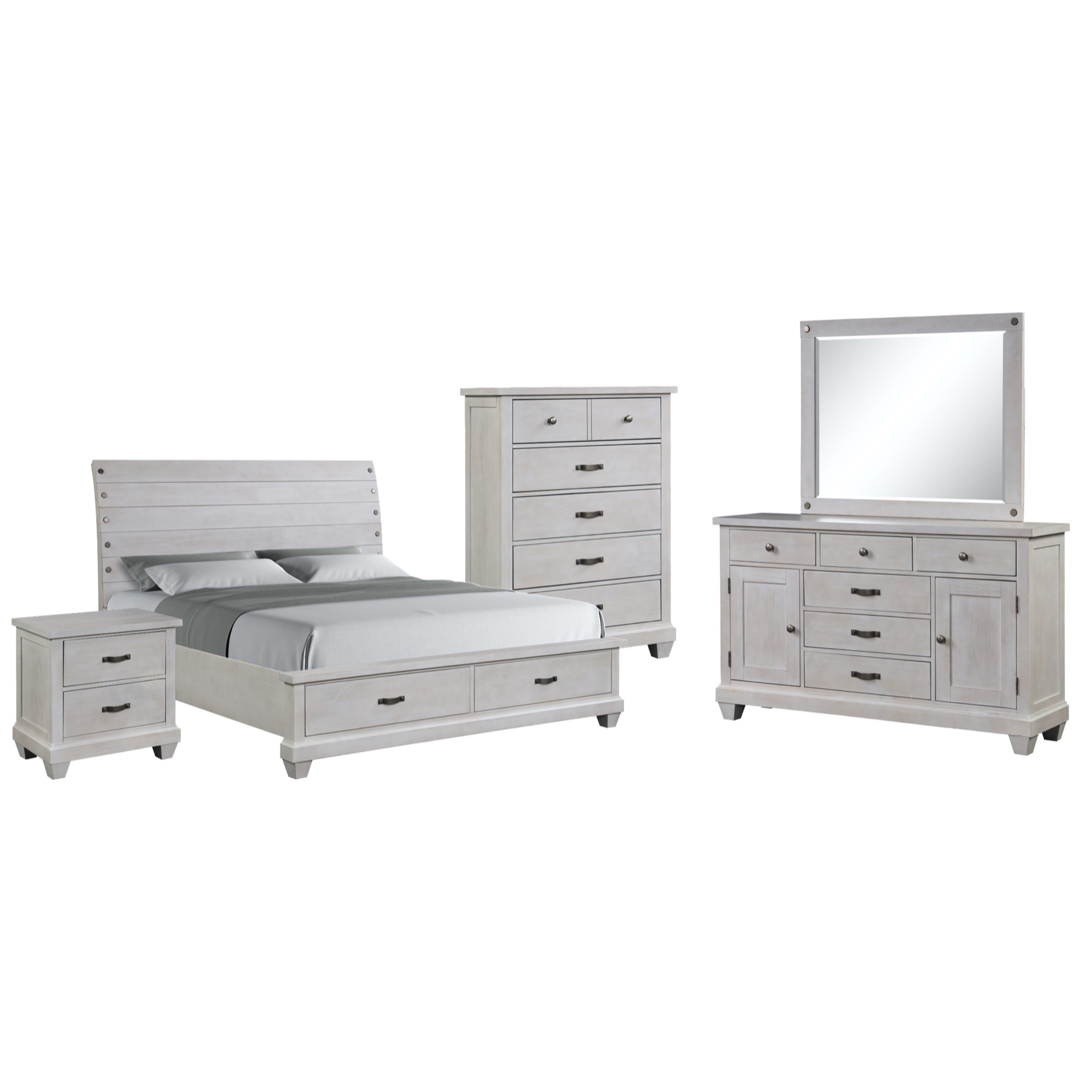 Olivia King 5 Piece Storage Bedroom Set